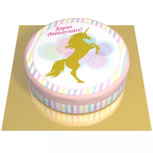 Torta Unicorno Oro -  20 cm 