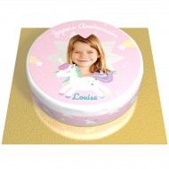 Torta Unicorno Stella Personalizzabile - Ø 20 cm