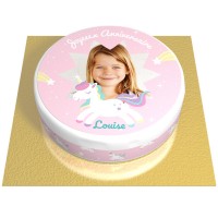 Torta Unicorno Stella Personalizzabile -  20 cm Fragola