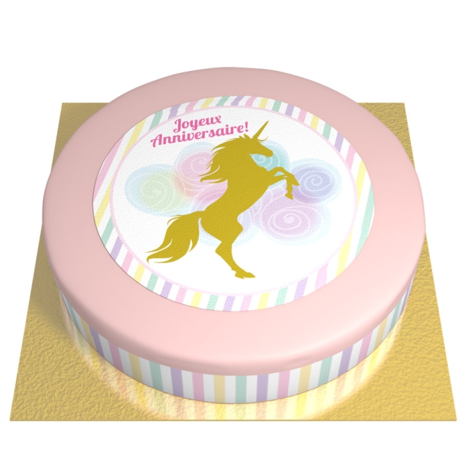 Torta Unicorno Oro -  26 cm 