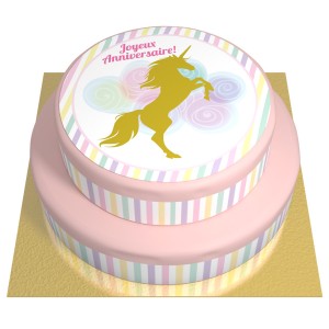 Torta Unicorno Oro - 2 piani