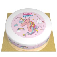 Torta Unicorno Rainbow -  26 cm Fragola