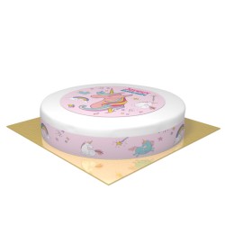Torta Unicorno Rainbow -  26 cm. n1