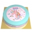 Torta Unicorno Rainbow celeste -  26 cm