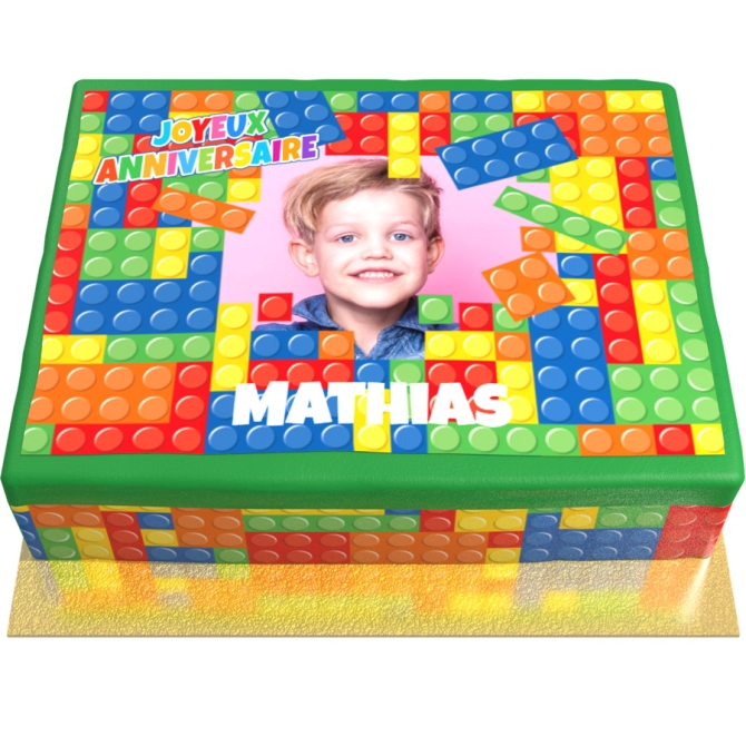 Torta Block Party Personalizzabile - 26 x 20 cm 