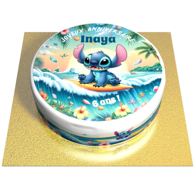 Torta Hawaii Stitch personalizzabile -  20 cm 