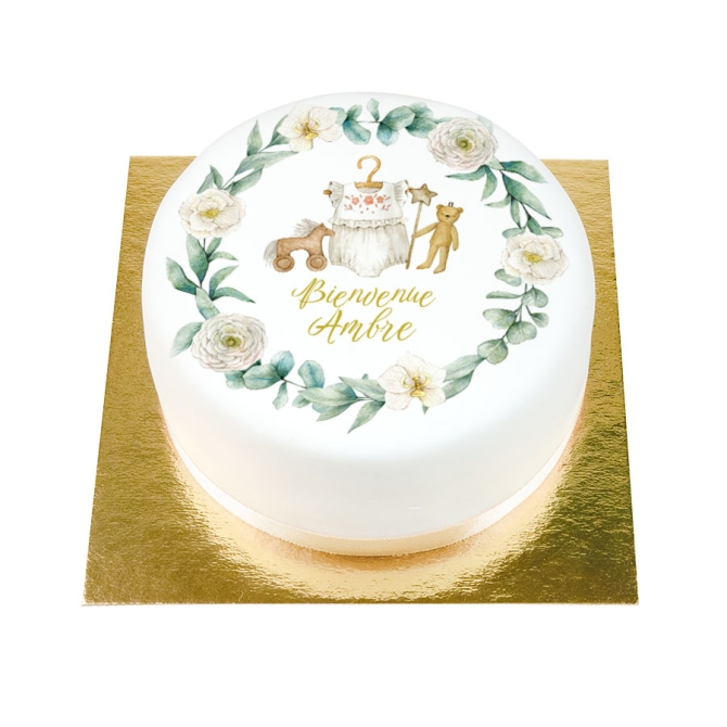 BuenoCake Welcome girl - personalizzabile -  14 cm 