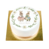 BuenoCake Rabbit Family - personalizzabile -  14 cm