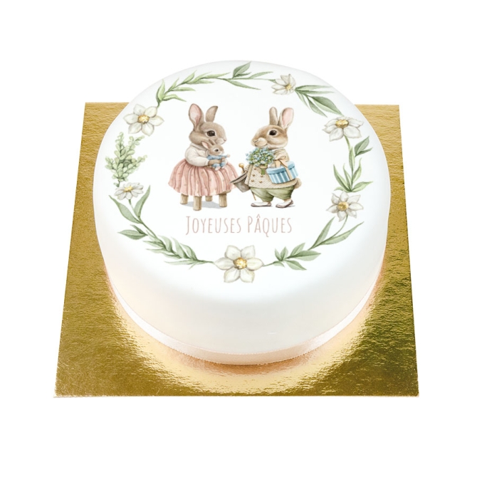 BuenoCake Rabbit Family - personalizzabile -  14 cm 