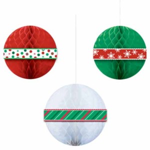3 palle di carta di Natale in 3D