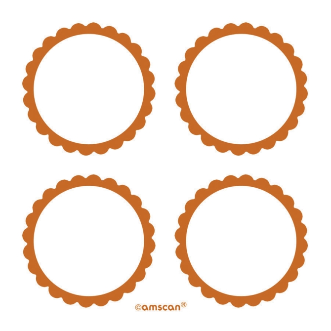 5 fogli di etichette Arancioni 