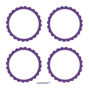 5 fogli di etichette Viola