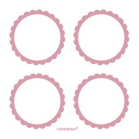 5 fogli di etichette Rosa pastello