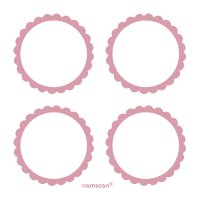 5 fogli di etichette Rosa pastello
