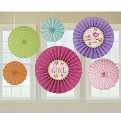 6 ventagli deco Baby Girl 