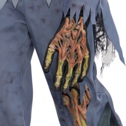 Costume Scheletro Zombie con Capelli Lunghi. n4