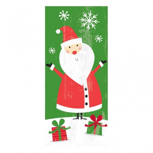 20 Sacchetti regalo in cellofan Babbo Natale 