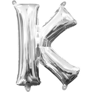 Palloncino Lettera K Argento (33 cm)