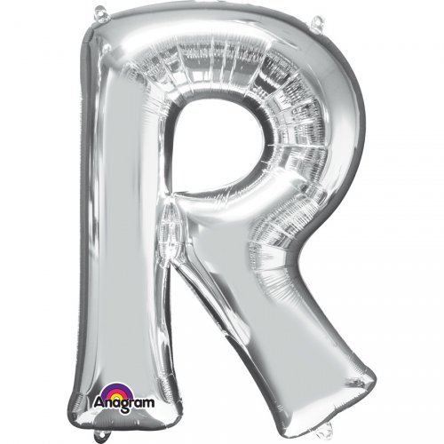 Palloncino Lettera R Argento (33 cm) 