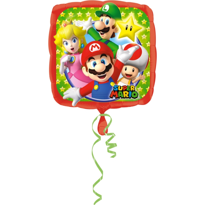 Palloncino piatto Mario e Luigi (43 cm) 