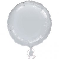 Palloncino Disco argento metallizzato (43 cm)