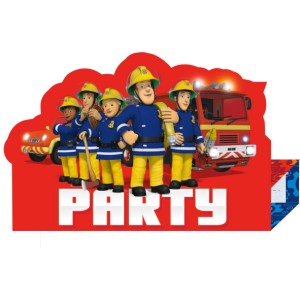 8 Inviti Sam il Pompiere Party