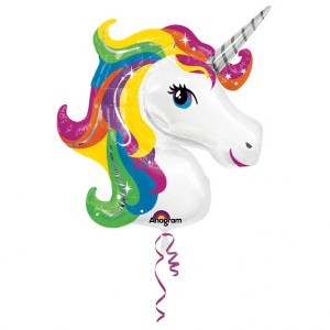 Palloncino gigante Unicorno Rainbow (83 cm)