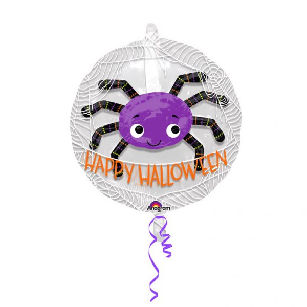 Doppio Palloncino Ragno Happy Halloween - Maxi (60 cm) 