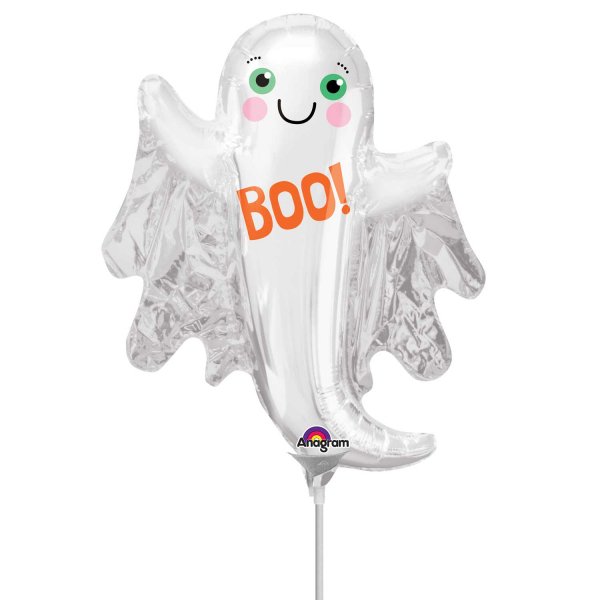 Palloncino con asta Fantasma Boo (29 cm) 