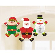 3 Palline Decorazioni 3D Eroi di Natale (35 cm)