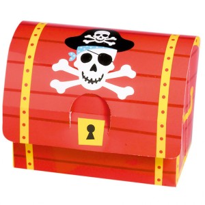 8 scatole regalo per i pirati (10 cm)
