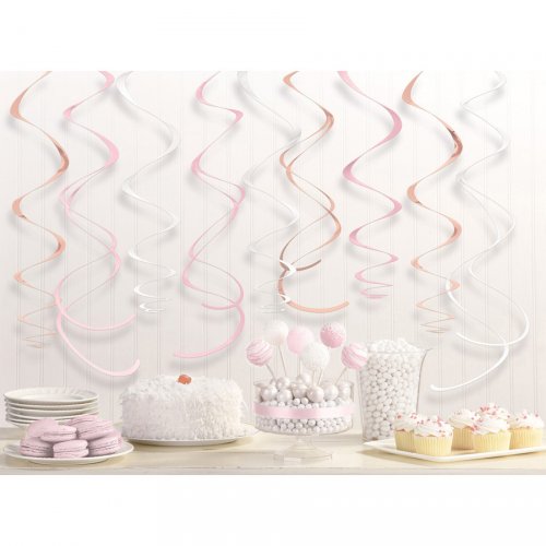 12 Ghirlande Spirale Armonia Rosa 