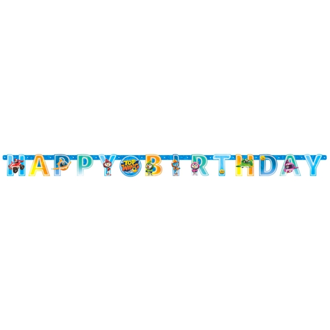 Ghirlanda lettere Happy Birthday top wing 