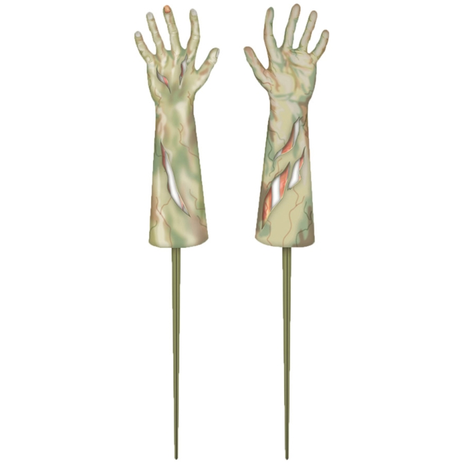 Mani di Zombie - con stecca da conficcare 