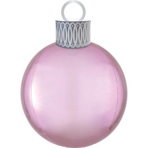 Palloncino Tondo Orbz Pallina di Natale Rosa