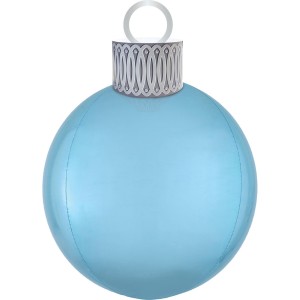 Palloncino Tondo Orbz Pallina di Natale Blu