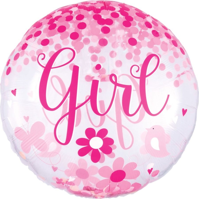 Palloncino Gigante Confetti Oh Baby Girl ! 