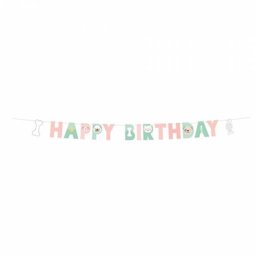 Ghirlande lettere Happy Birthday Hello Pets 