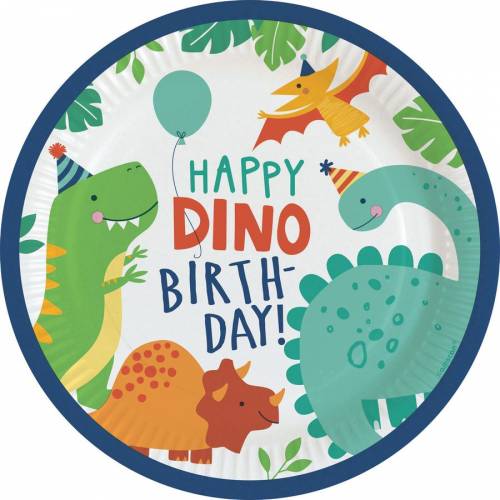 8 Piatti - Happy Dino Party 