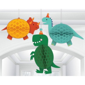 3 Dacorazioni da appendere - Happy Dino Party
