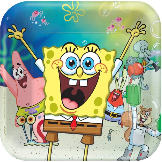 8 Piatti Spongebob 