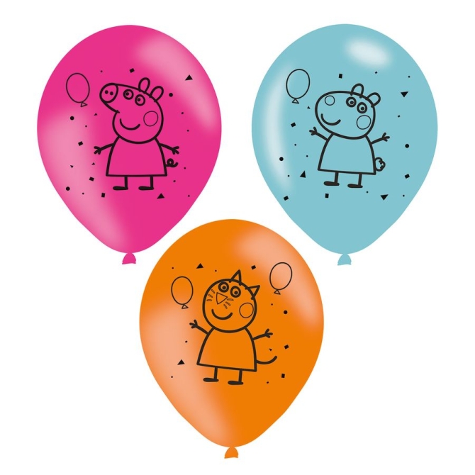 6 Palloncini Peppa pig 