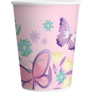 8 Bicchieri Farfalla vintage