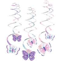 Contiene : 1 x 6 festoni a spirale Farfalla vintage