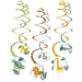 Contiene : 1 x 6 festoni a spirale animali della giungla. n10