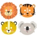 Contiene : 1 x 8 Maschere animali della giungla. n2