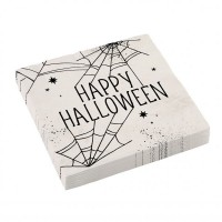 Contiene : 1 x 16 Tovaglioli Halloween Ragnatela