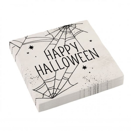 16 Tovaglioli Halloween Ragnatela 
