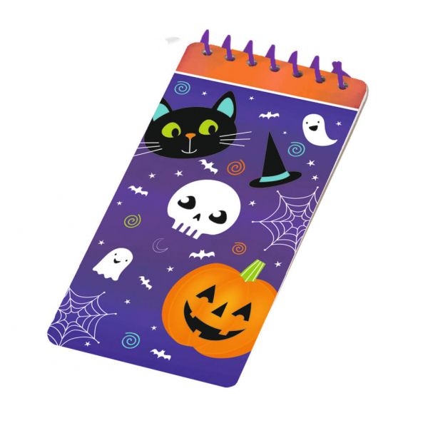 4 Taccuini (10 cm) Halloween Spooky 