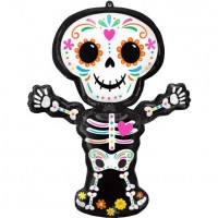 Palloncino Gigante Scheletro Day Of The Dead - 86 cm